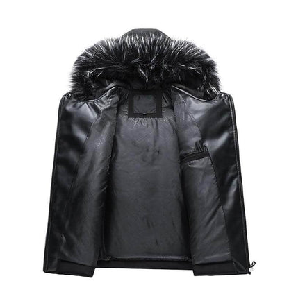 The Sabertooth Faux Fur Winter Biker Jacket - Multiple Colors