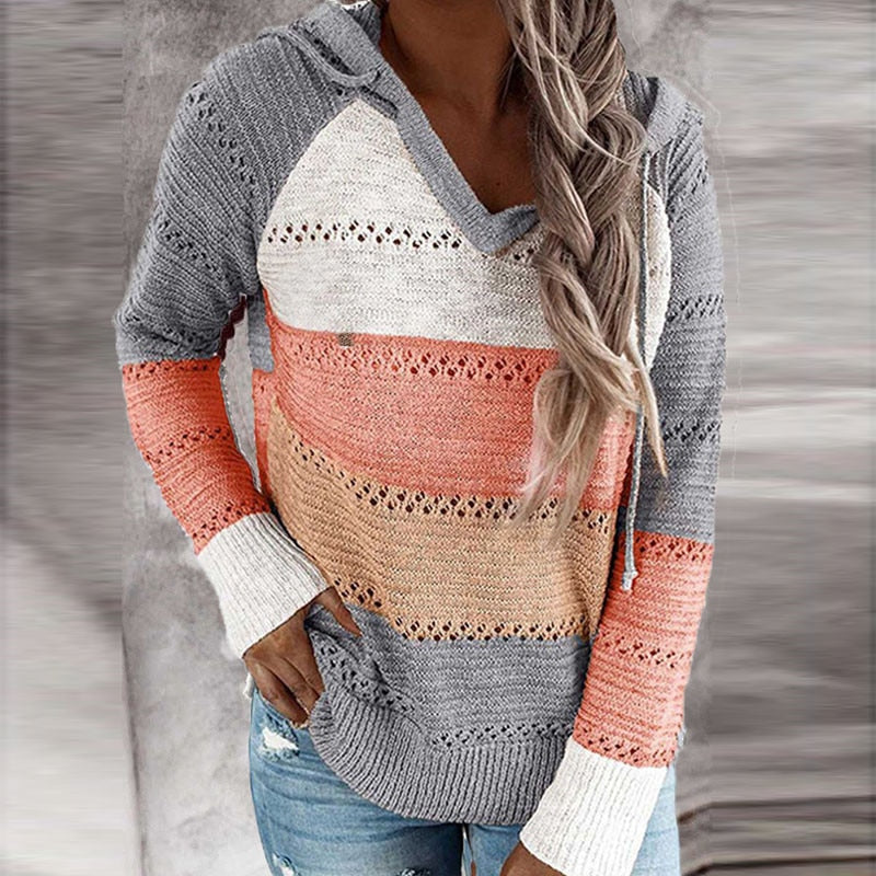 Women’s knit hoodie sweater – women
