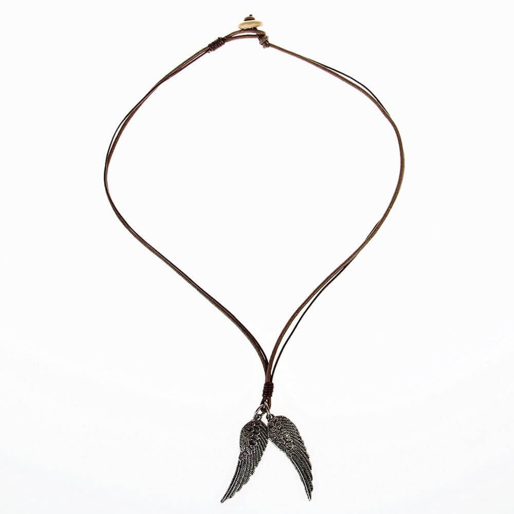 The Wings Leather Pendant Necklace