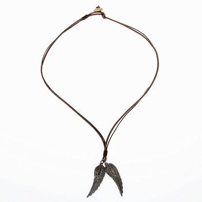 The Wings Leather Pendant Necklace