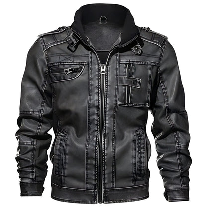 The Captain Faux Leather Aviator Jacket - Multiple Colors