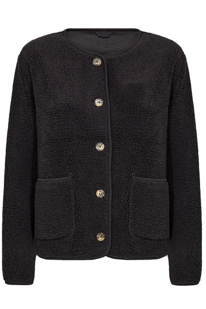 Ada teddy jacket in army style – women's