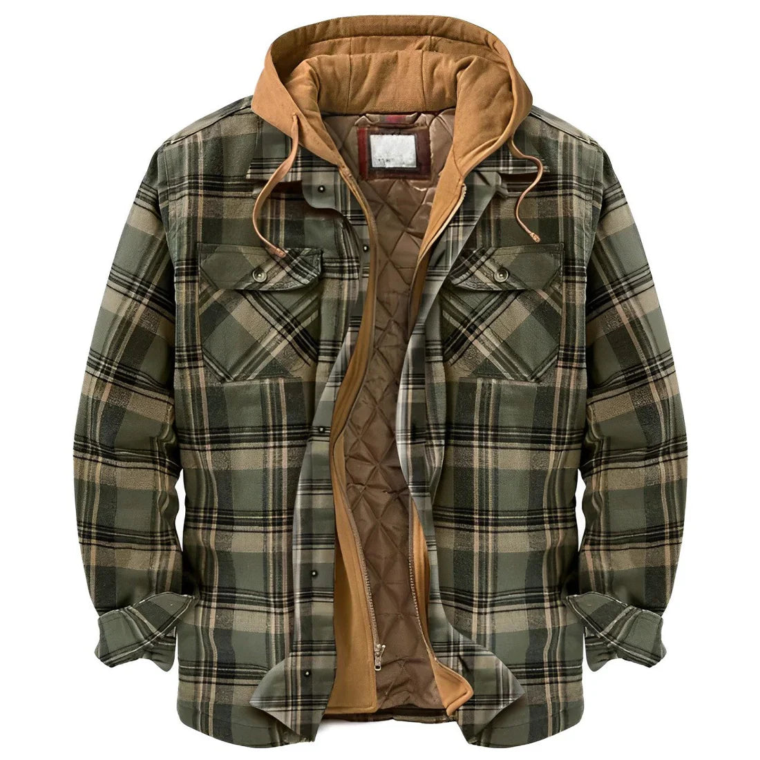 Ormond checked winter jacket with hood – men