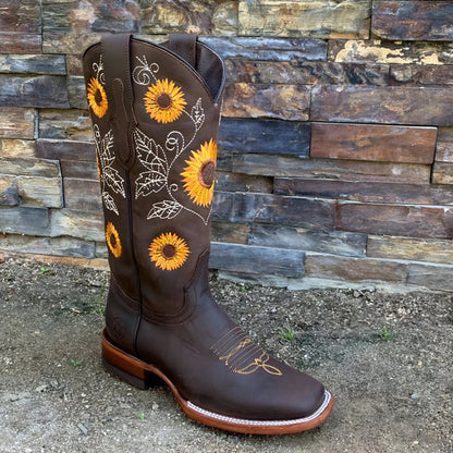 Women's embroidered knee-high cowboy boots