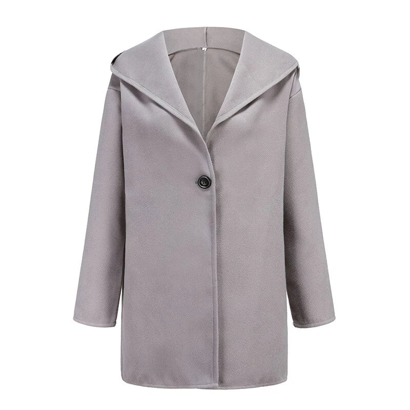 Women's long winter trench coat – elegant coat for cold days