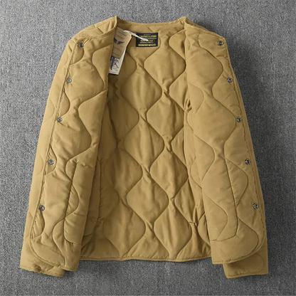 Simon Collarless Quilted Padded Jacket