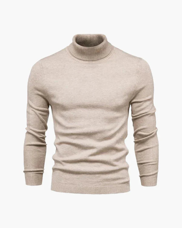 Men’s slim-fit ribbed turtleneck sweater – men
