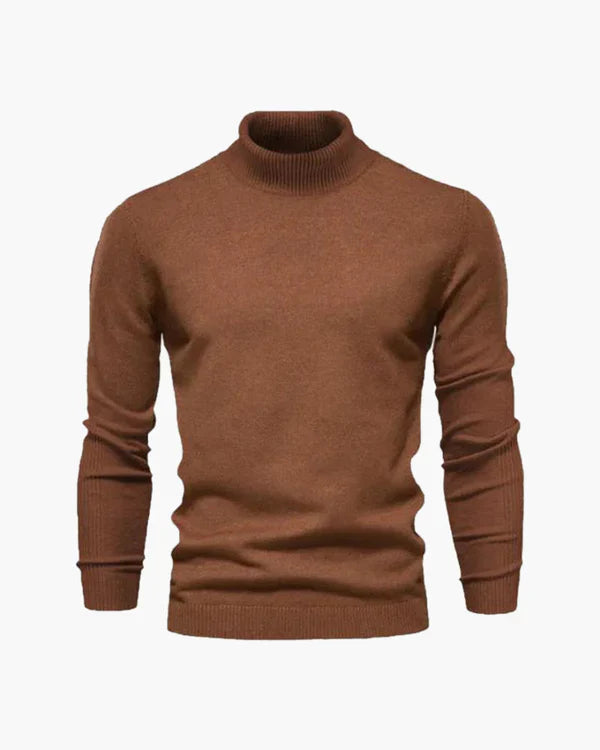 Men’s slim-fit ribbed turtleneck sweater – men