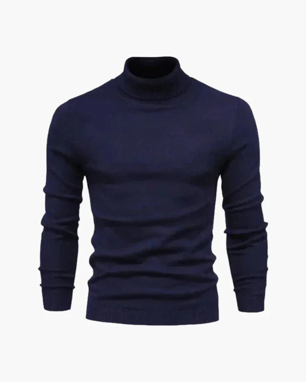 Men’s slim-fit ribbed turtleneck sweater – men