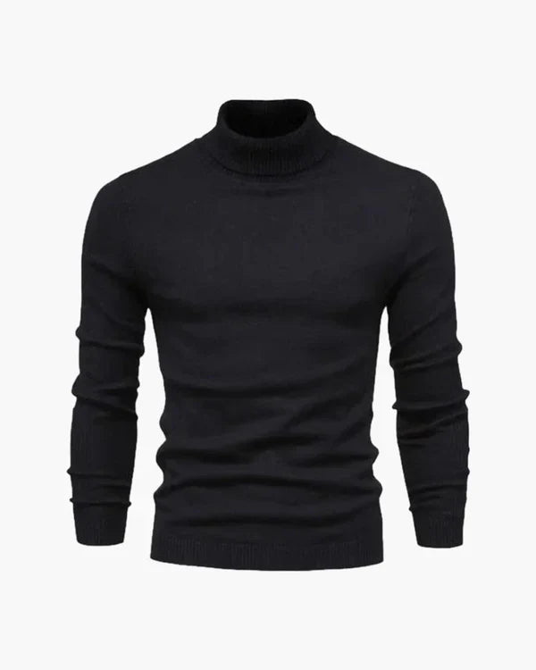 Men’s slim-fit ribbed turtleneck sweater – men