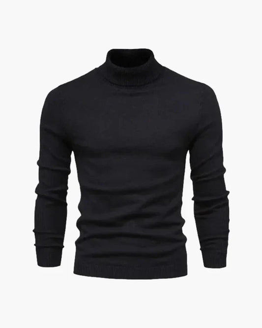 Men’s slim-fit ribbed turtleneck sweater – men