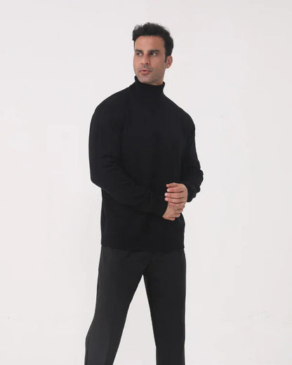 Men’s slim-fit ribbed turtleneck sweater – men