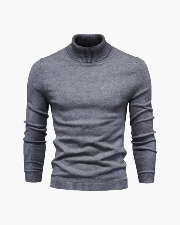Men’s slim-fit ribbed turtleneck sweater – men