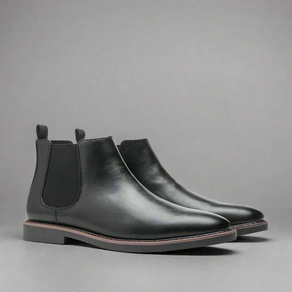 Men’s leather chelsea boots slip-on smart casual – men