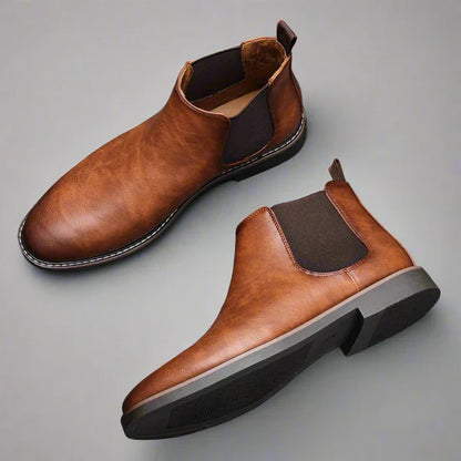 Men’s leather chelsea boots slip-on smart casual – men