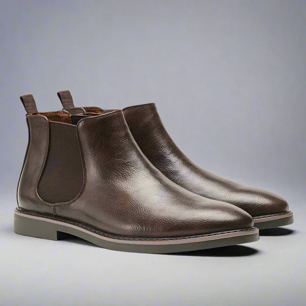 Men’s leather chelsea boots slip-on smart casual – men