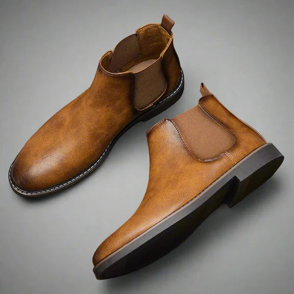 Men’s leather chelsea boots slip-on smart casual – men