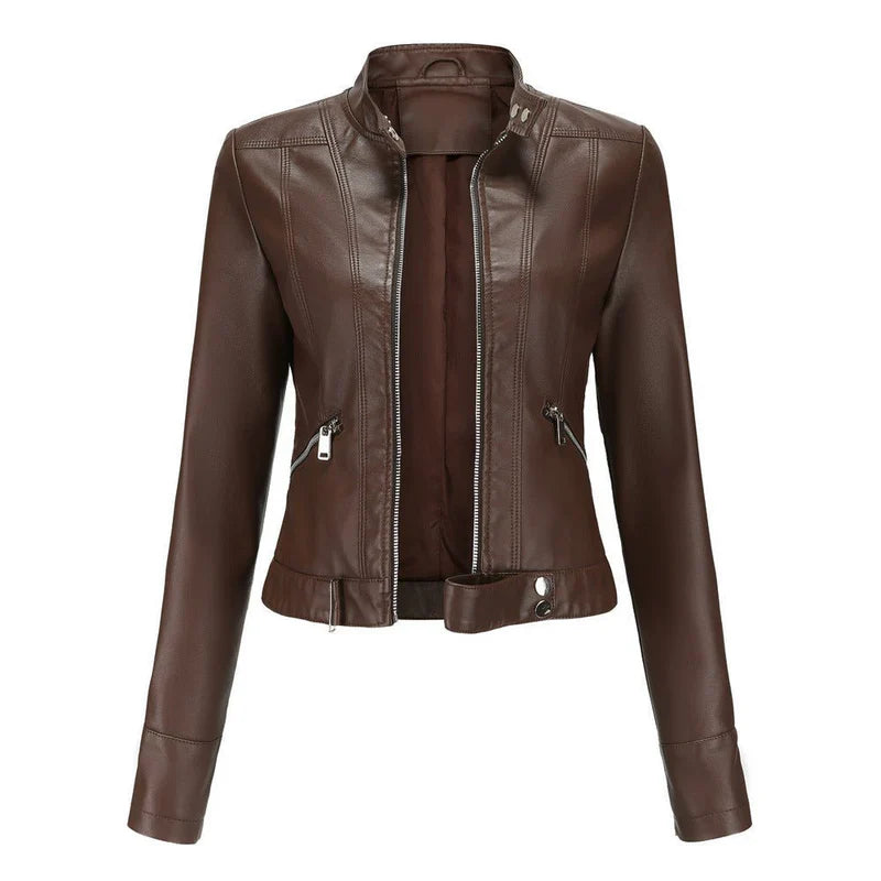 Tabea – modern leather jacket with a feminine fit