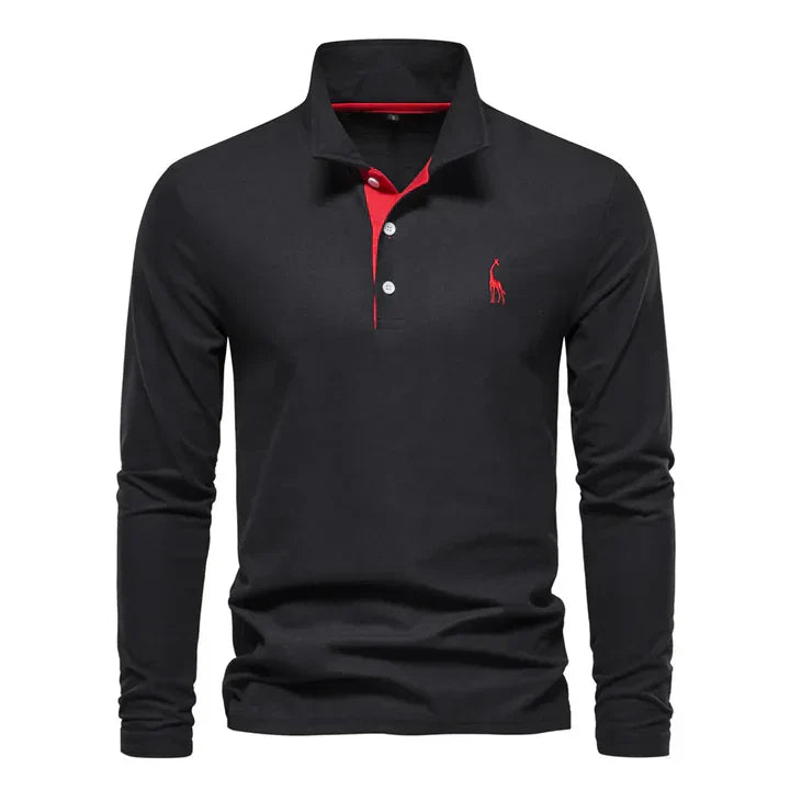 Long-sleeve polo shirt – men