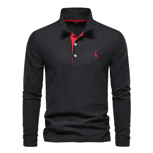 Long-sleeve polo shirt – men