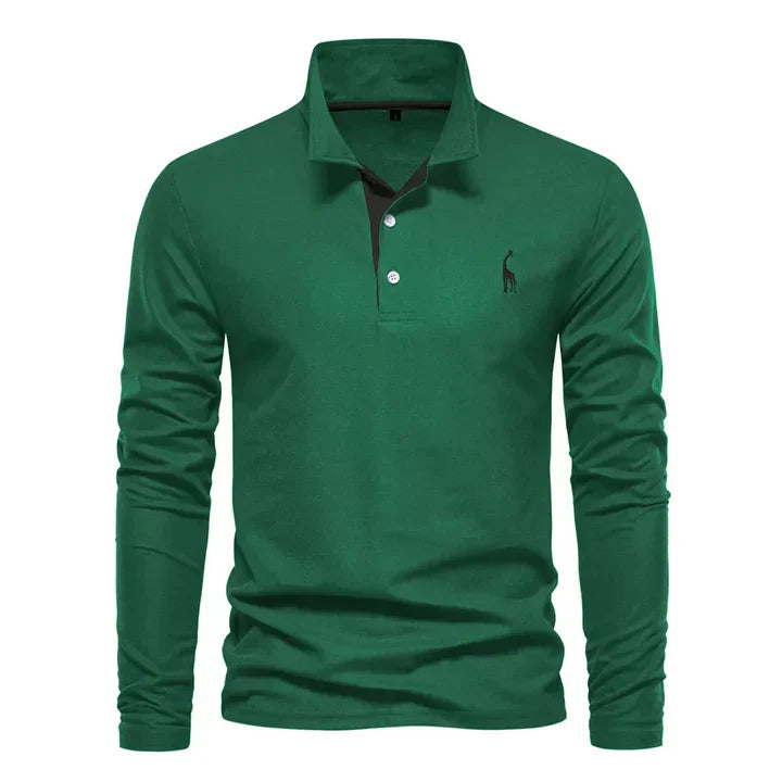 Long-sleeve polo shirt – men