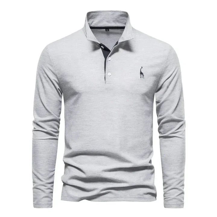 Long-sleeve polo shirt – men