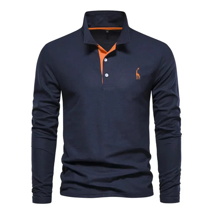 Long-sleeve polo shirt – men