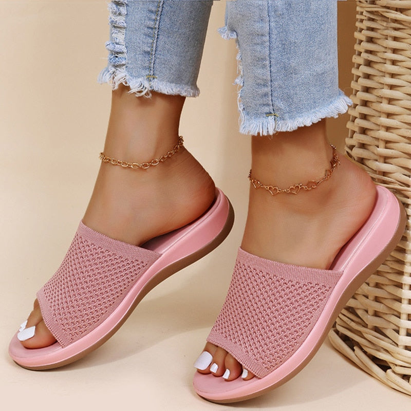 Mesh orthopedic slippers - chesca