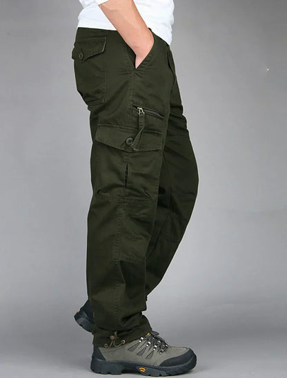 Men’s casual cargo pants with multiple pockets – men