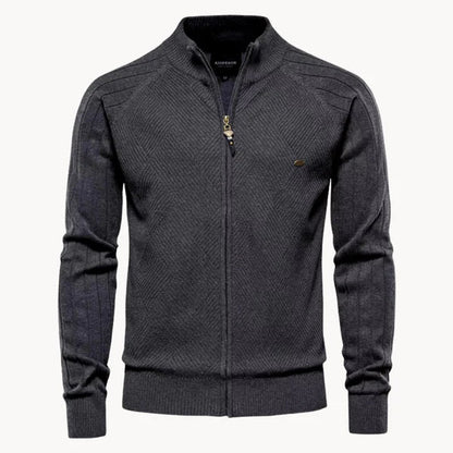 Men's knit zip cardigan warm & casual – men
