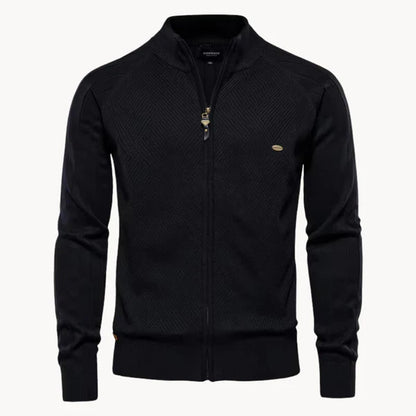 Men's knit zip cardigan warm & casual – men