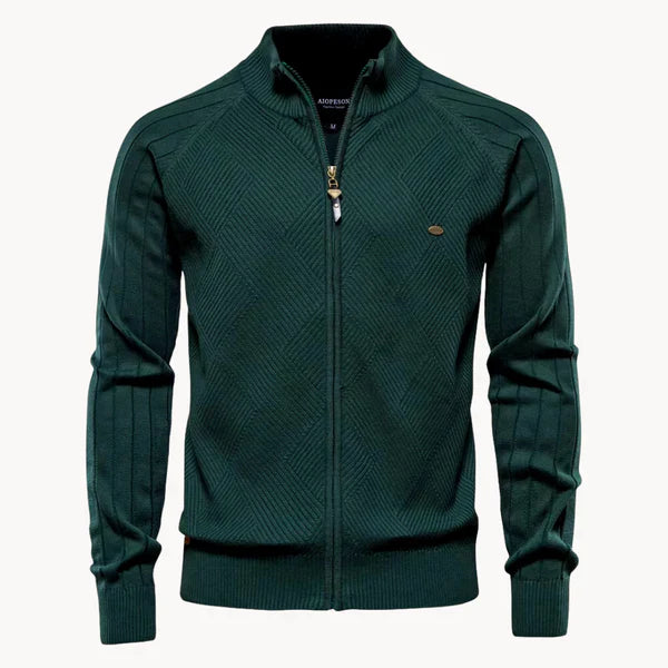 Men's knit zip cardigan warm & casual – men