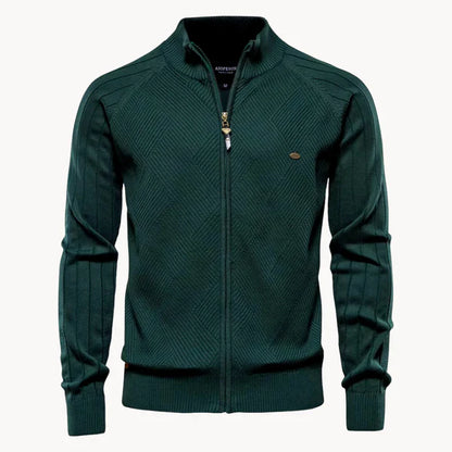 Men's knit zip cardigan warm & casual – men
