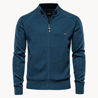 Men's knit zip cardigan warm & casual – men