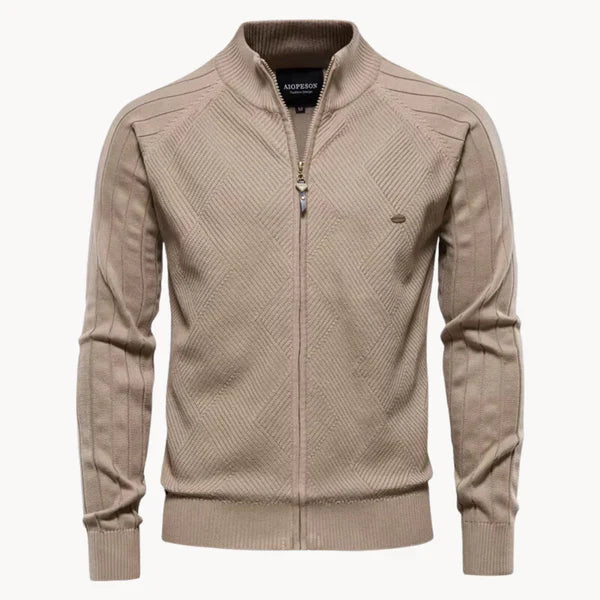 Men's knit zip cardigan warm & casual – men
