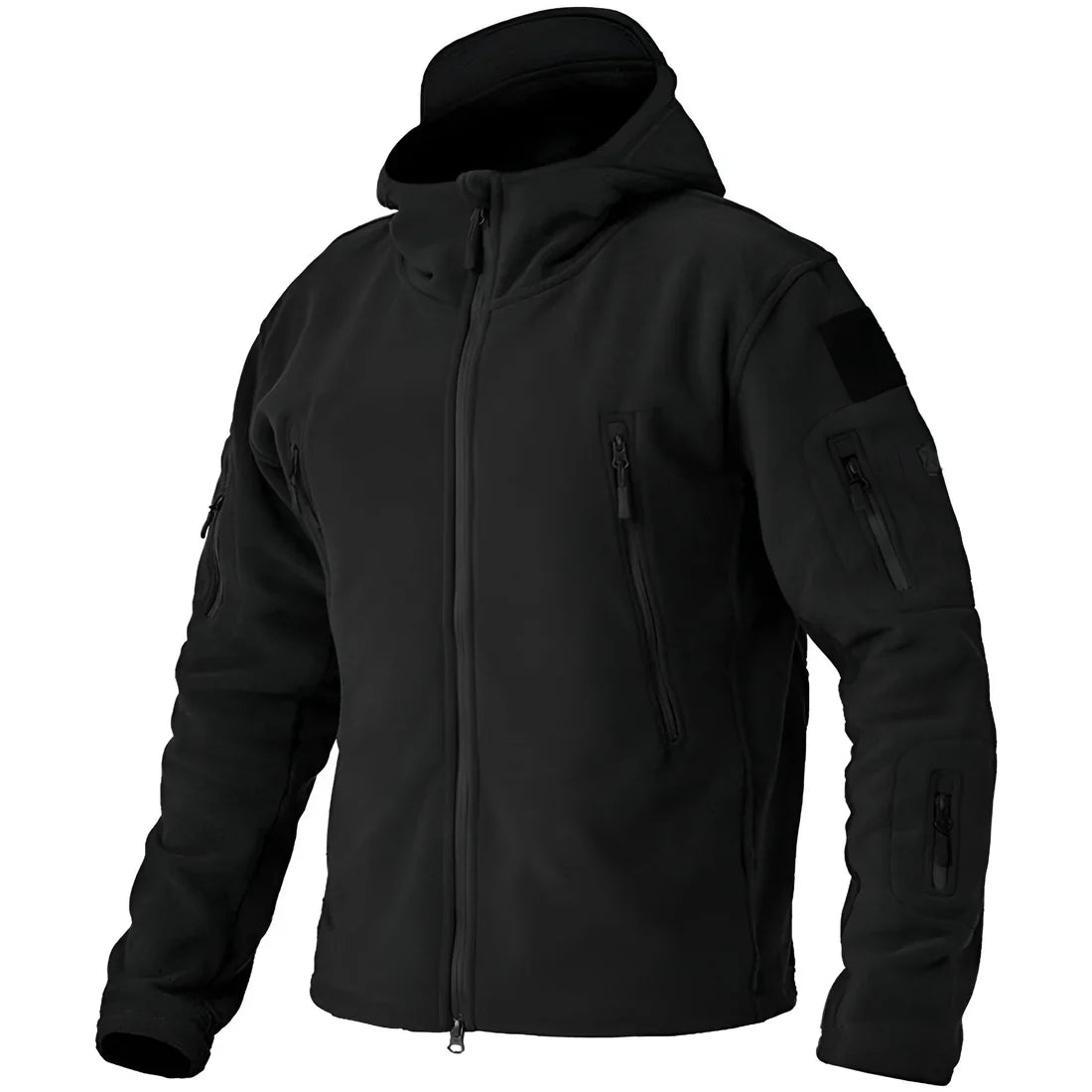 Men's tactical fleece jacket with hood - men