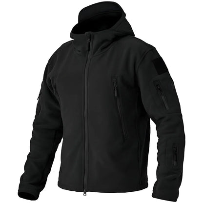 Men's tactical fleece jacket with hood - men