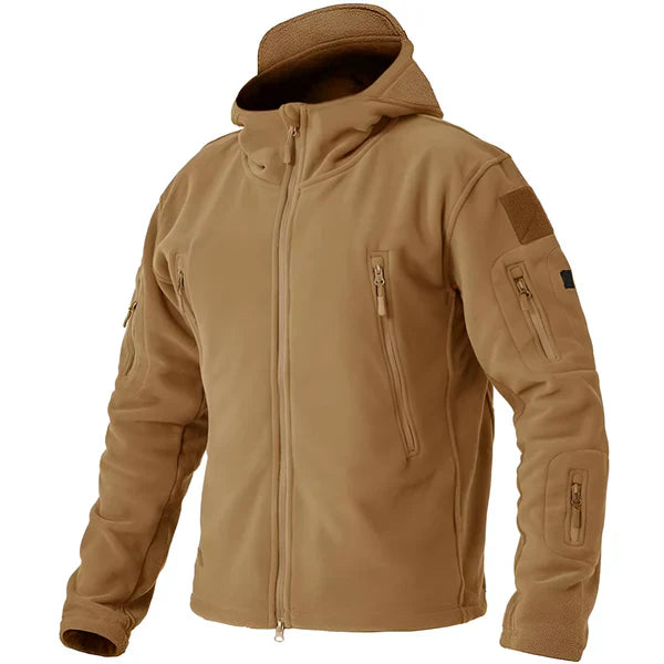 Men's tactical fleece jacket with hood - men