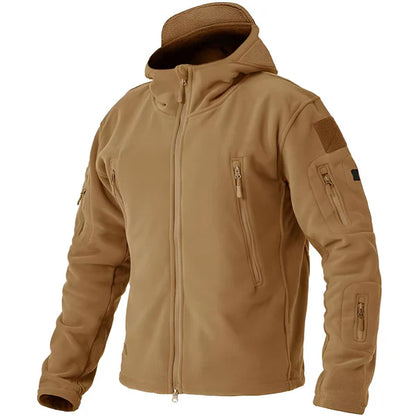 Men's tactical fleece jacket with hood - men