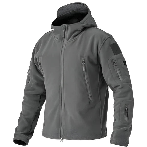 Men's tactical fleece jacket with hood - men