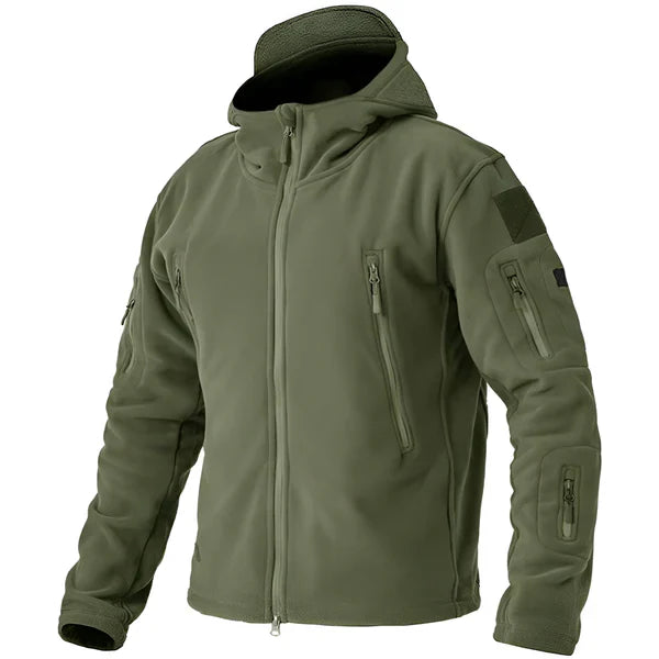 Men's tactical fleece jacket with hood - men