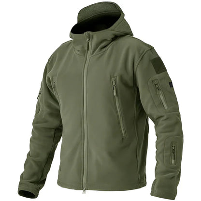 Men's tactical fleece jacket with hood - men