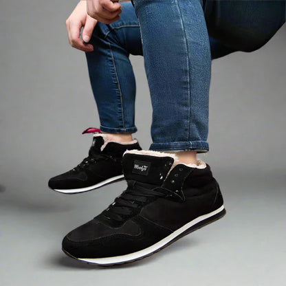 Men’s winter boots warm fur-lined high-top – men