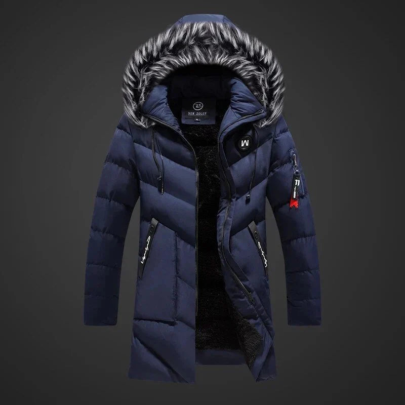 Wolfgang – warm quilted coat with hood, windproof and water-repellent