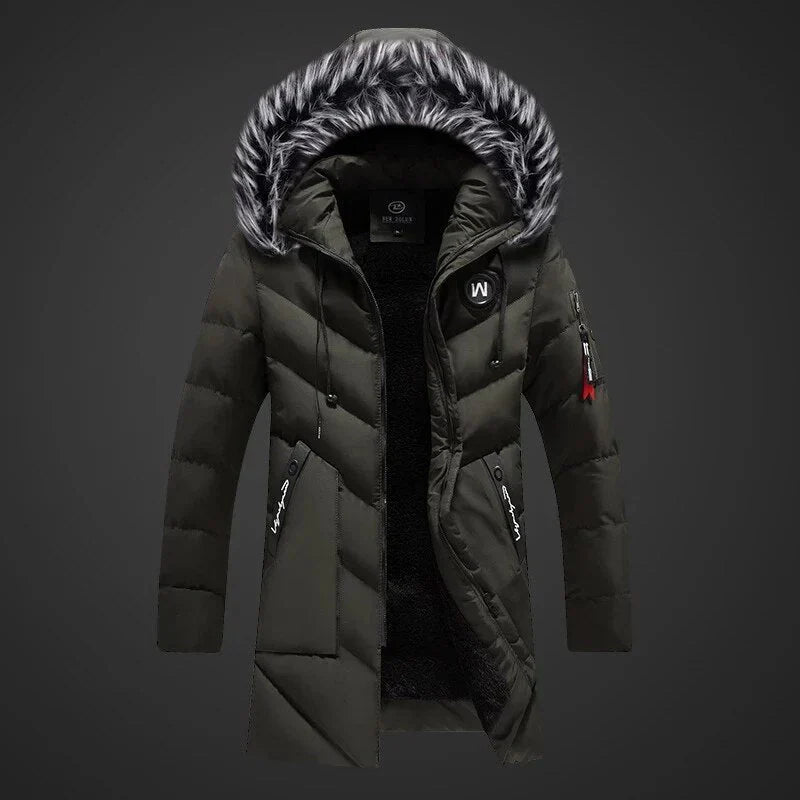 Wolfgang – warm quilted coat with hood, windproof and water-repellent