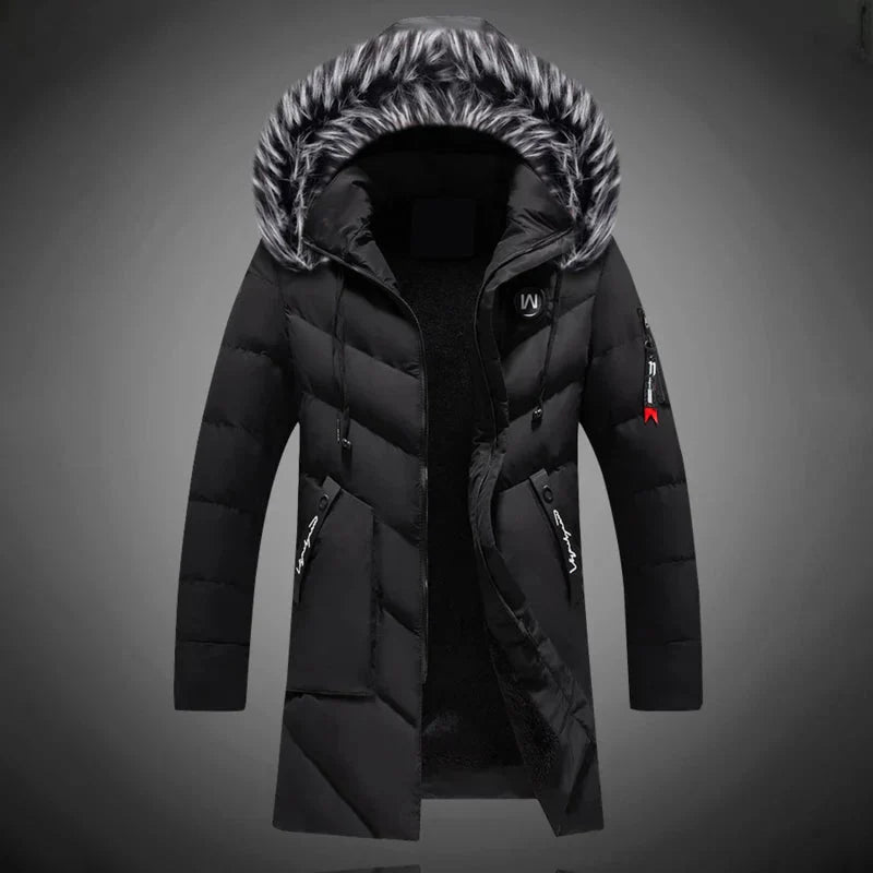 Wolfgang – warm quilted coat with hood, windproof and water-repellent